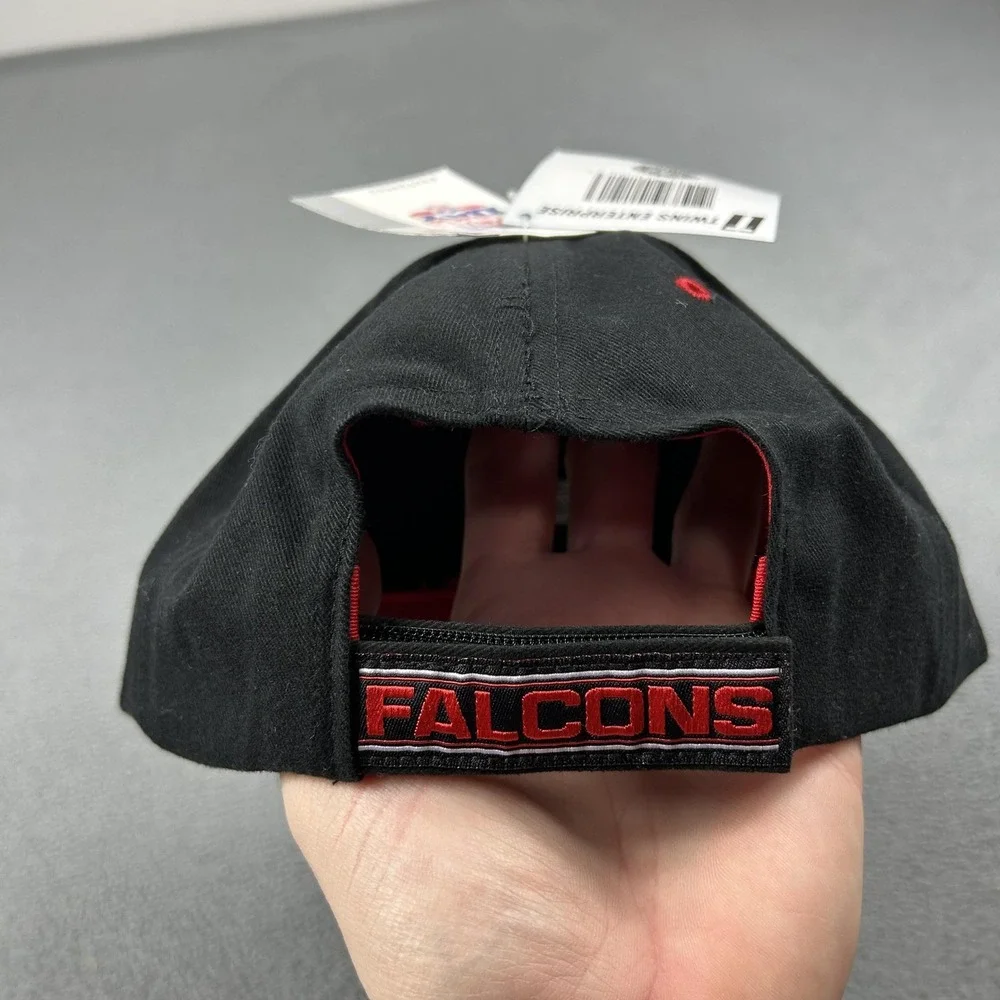 Vintage Atlanta Falcons Hat Cap Strap Back Mens One Size Black NFL Football‎ 90s